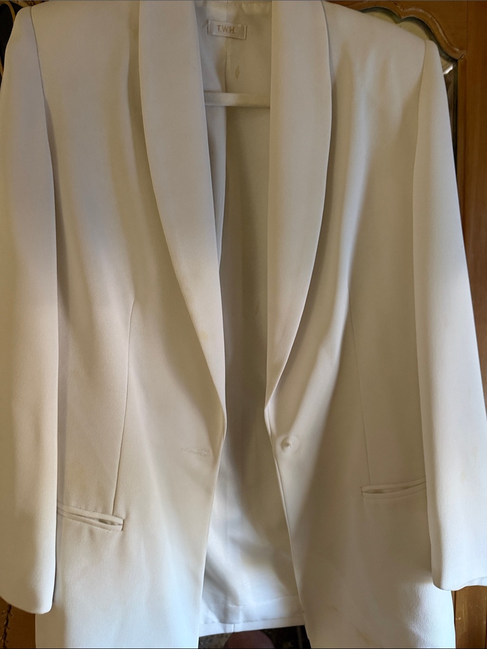 Women's Cream Shawl Collar Blazer
